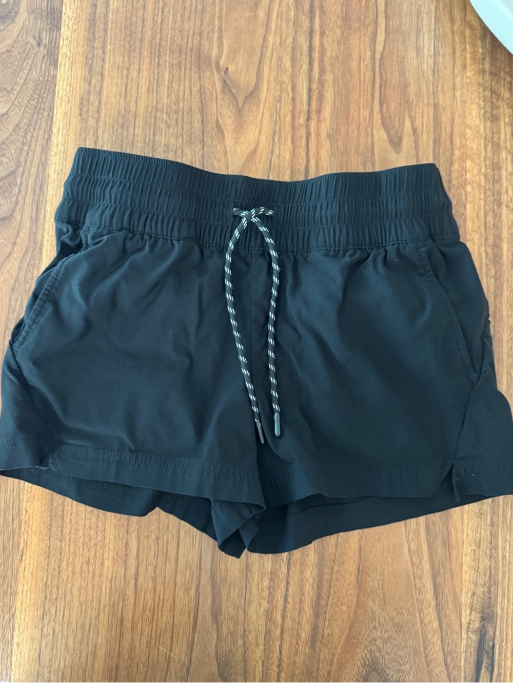 Avalanche Black Athletic Shorts with zippered back pockets
